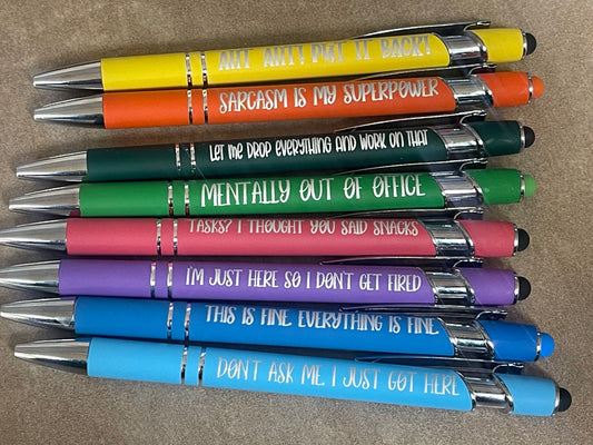 Barely Employed: A Sarcastic Pen Set Barely Employed: A Sarcastic Pen Set
