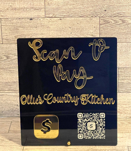 Hexagon 10x11 Scan to pay/Social Media sign Hexagon 10x11 Scan to pay/Social Media sign