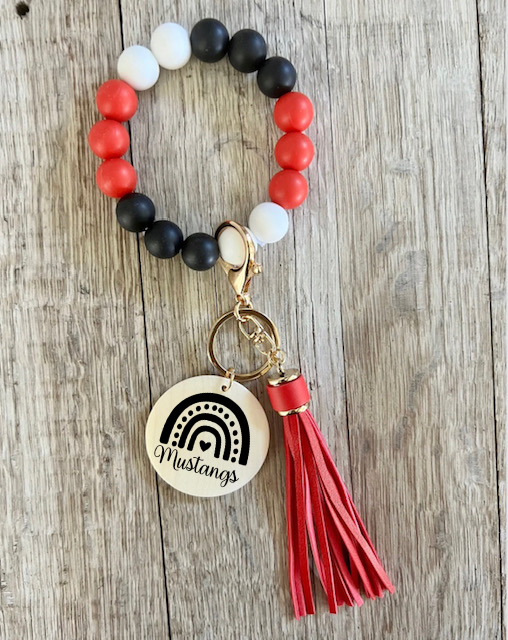 Red Black and White Wristlet Red Black and White Wristlet