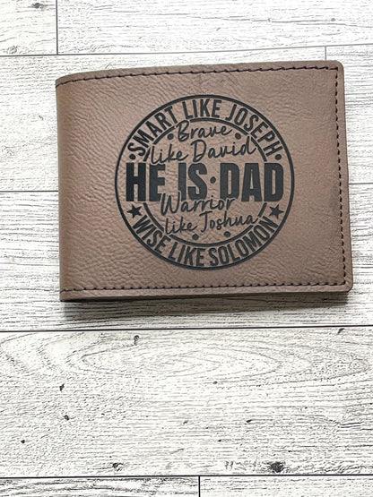 Engraved Leatherette Wallet