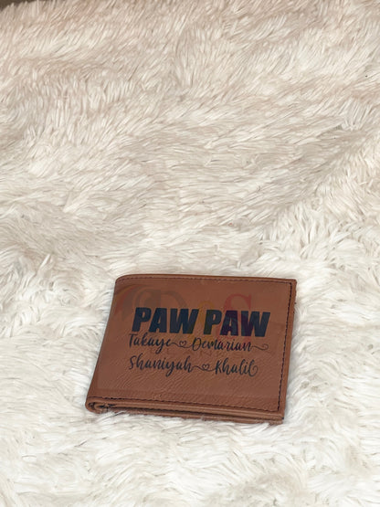 Engraved Leatherette Wallet