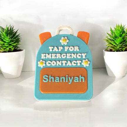NFC Emergency Contact Backpack Tag