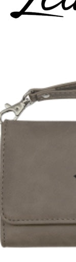 Engraved Leatherette Wallet with Strap