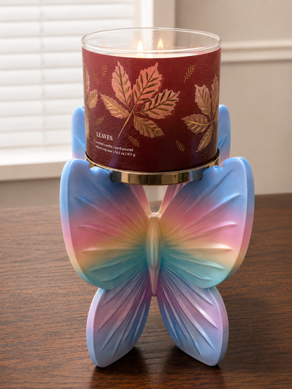 Wholesale 3D Printed 3-Wick Candle Holder Stand | Butterfly, Fairy Wings & Angel Wings