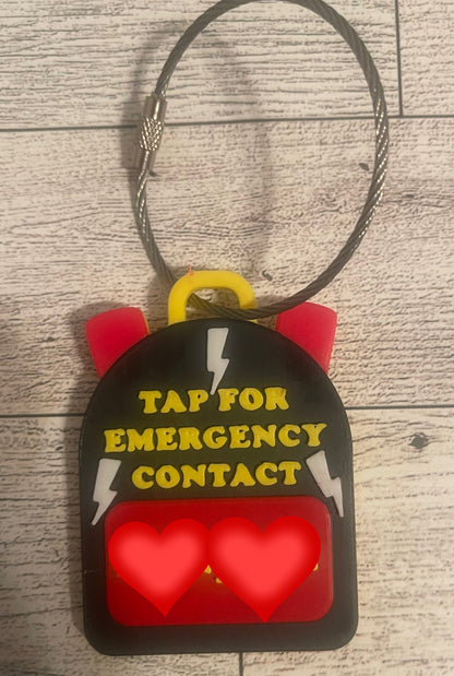 NFC Emergency Contact Backpack Tag