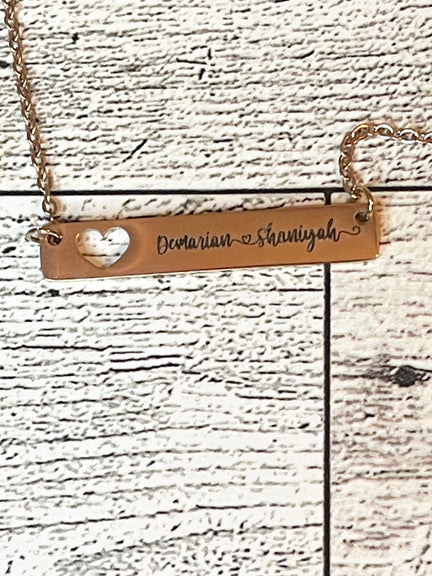 Heart Cutout Horizontal Bar