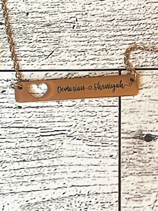 Heart Cutout Horizontal Bar