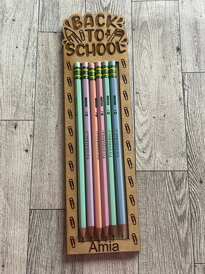 Engraved Pencils with engraved backer