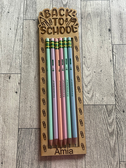 Engraved Pencils with engraved backer