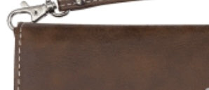 Engraved Leatherette Wallet with Strap