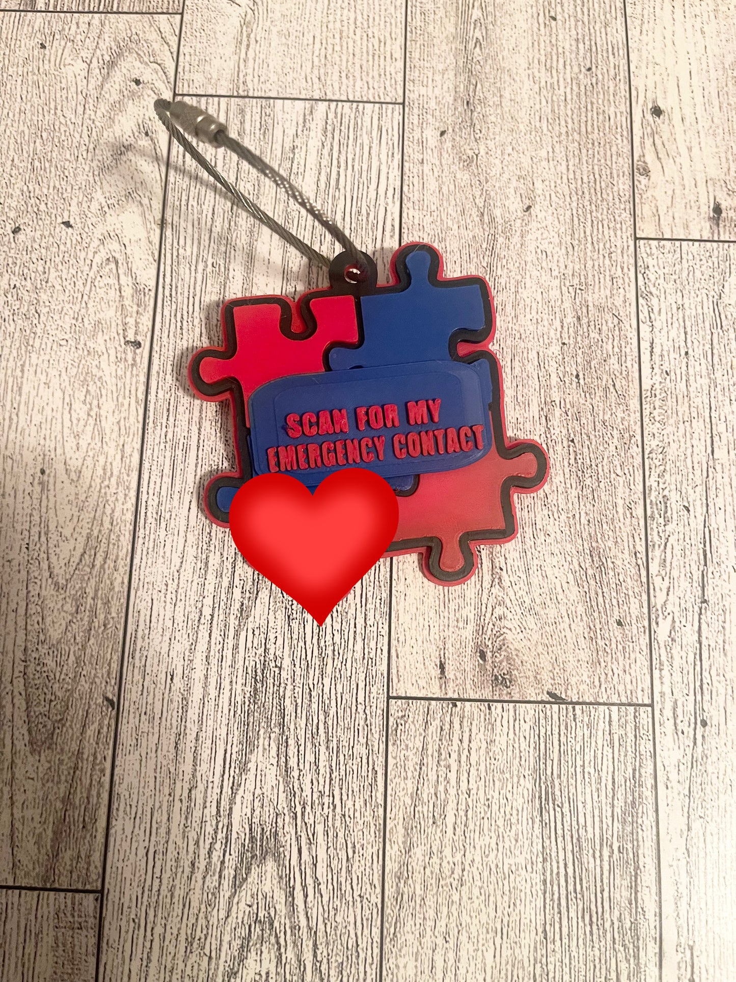 NFC Emergency Contact Backpack Tag