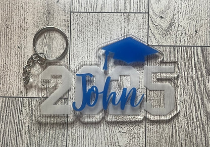 Senior Keychain Engraved and layered