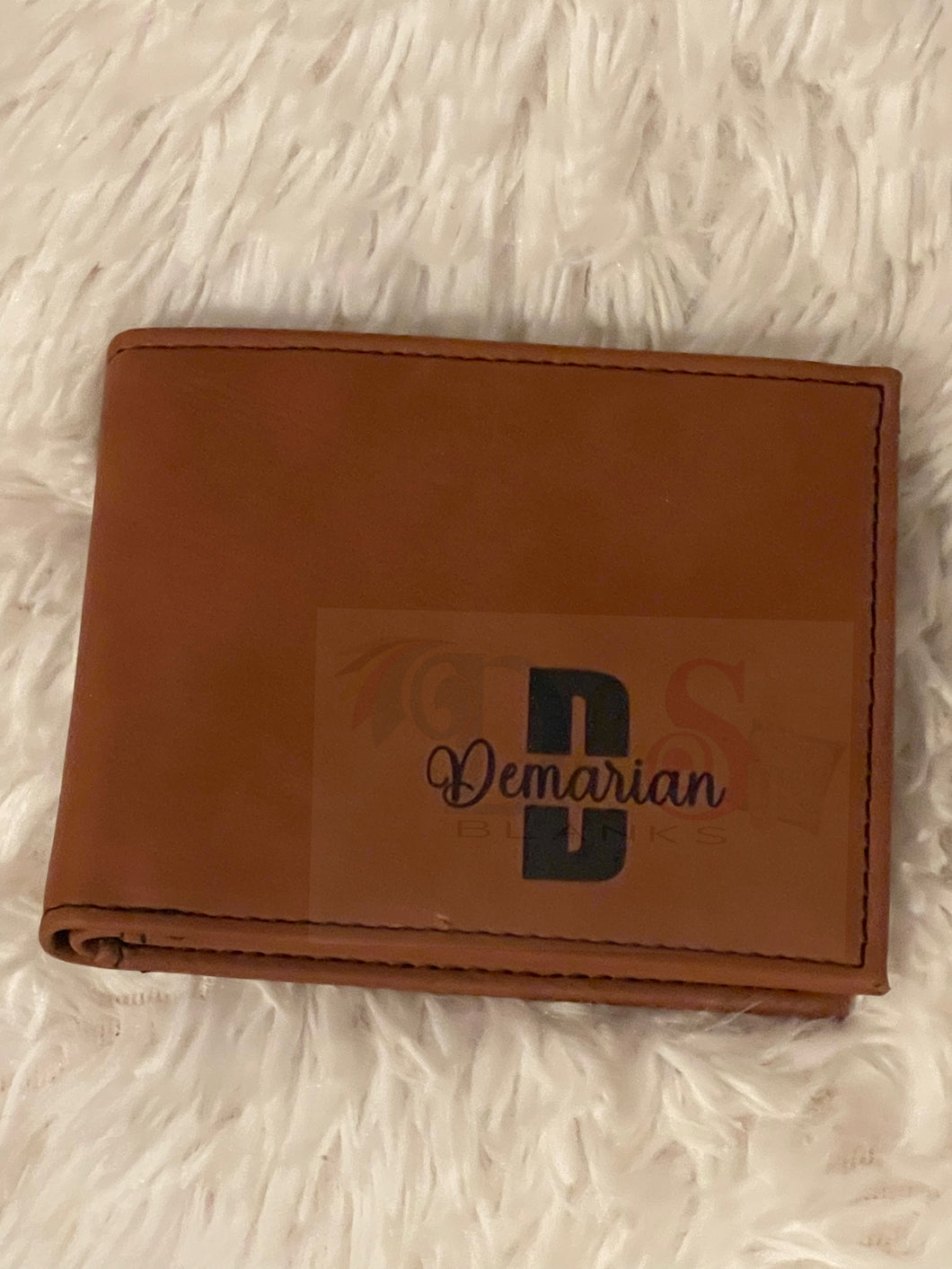 Engraved Leatherette Wallet