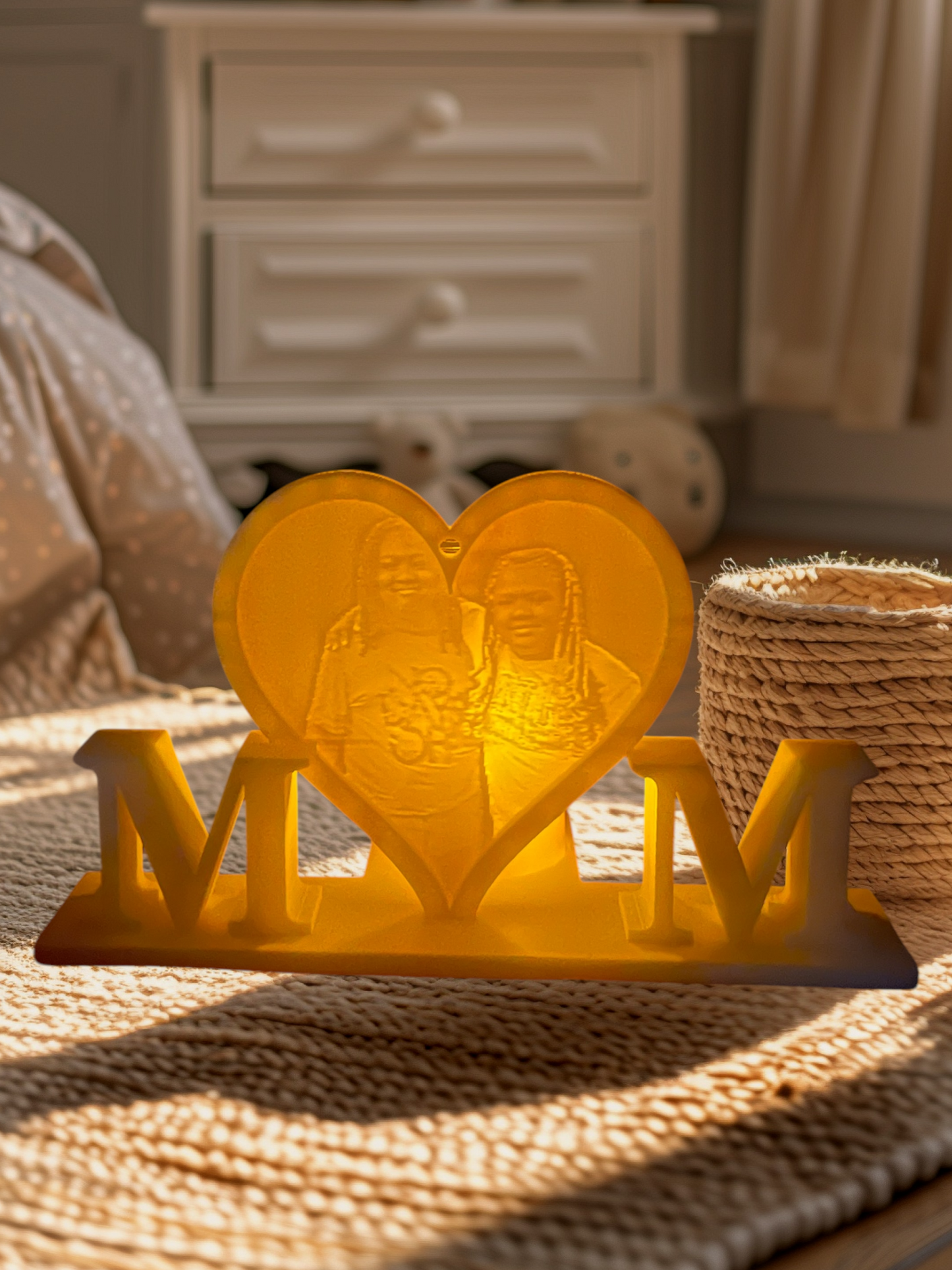 3D Printed Personalized MOM Lithophane Light Display