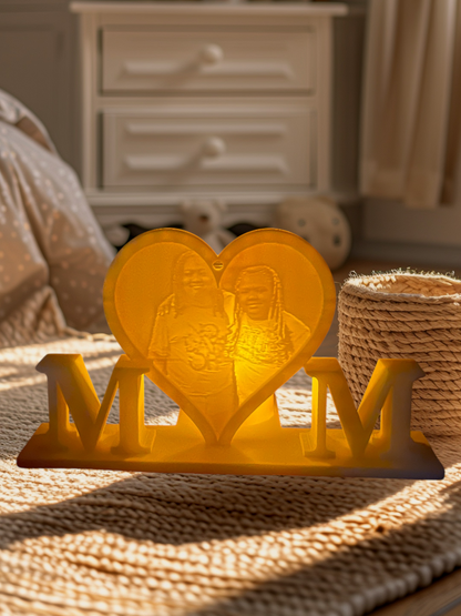 3D Printed Personalized MOM Lithophane Light Display