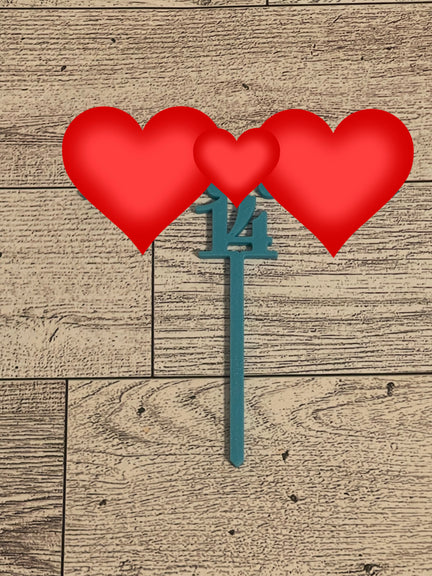 Cupcake Toppers (3D printed, Acrylic or Wood)