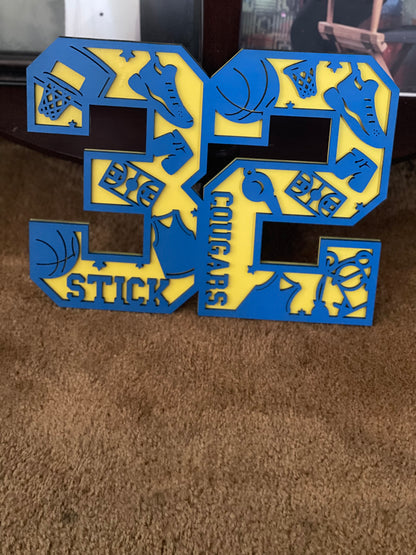 Double Stadium Letter or Number