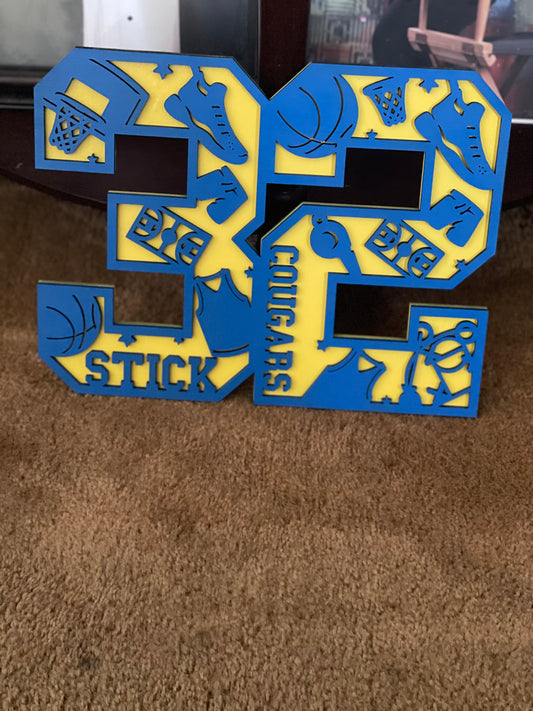 Double Stadium Letter or Number