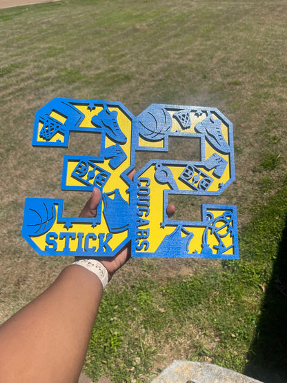 Double Stadium Letter or Number