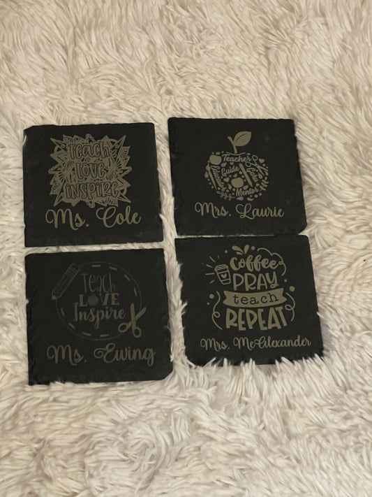 Set of 4 Slate Coaster