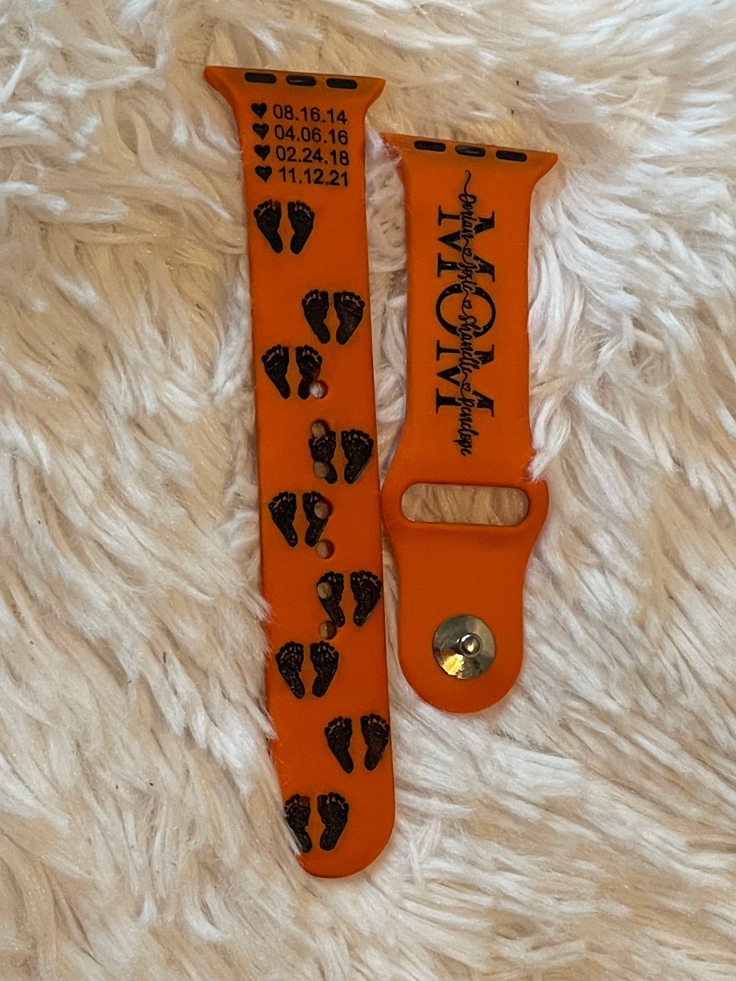 Engraved and Painted Watch Bands