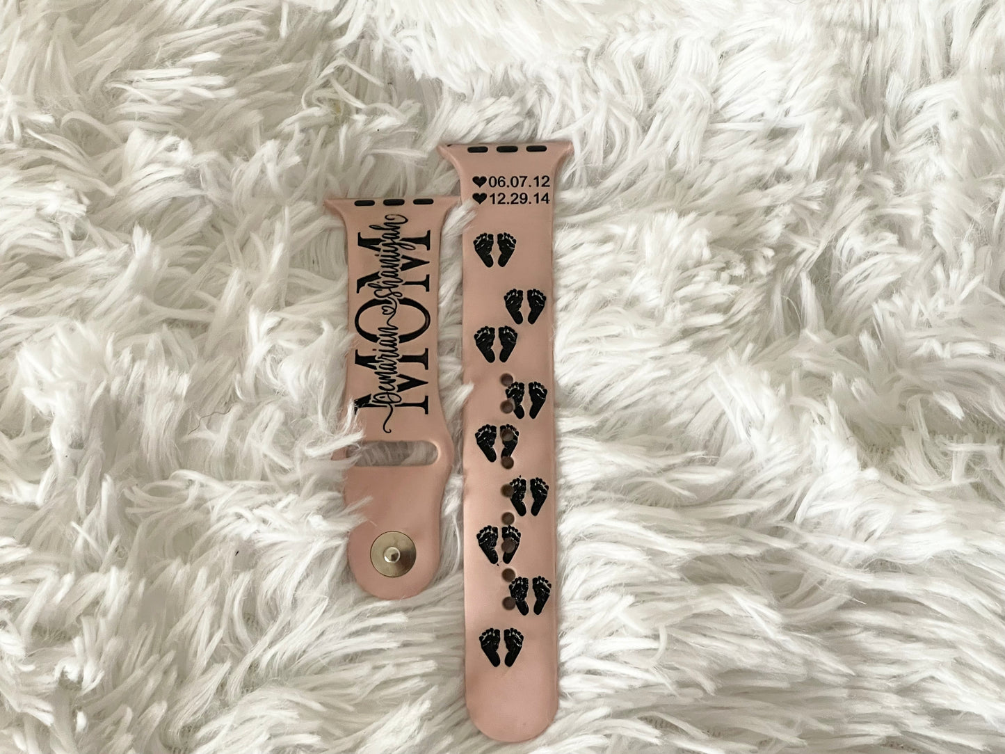 Engraved and Painted Watch Bands