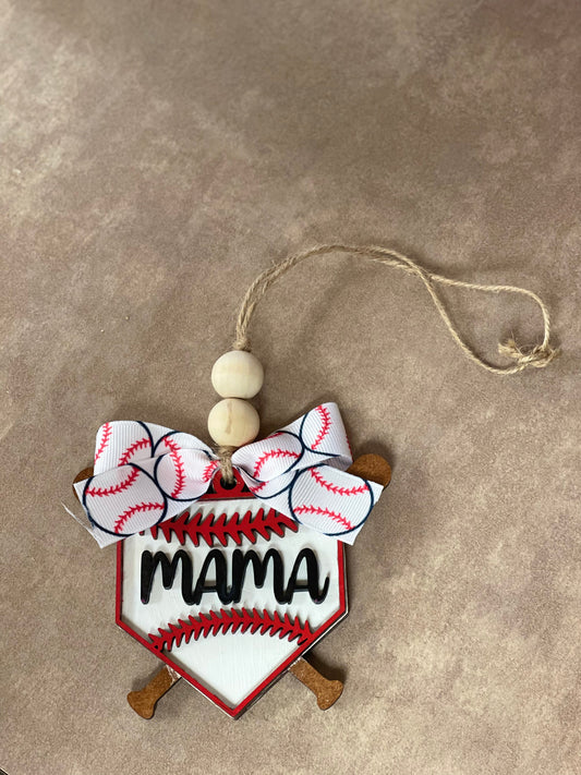 Baseball Car Charm (Completed)