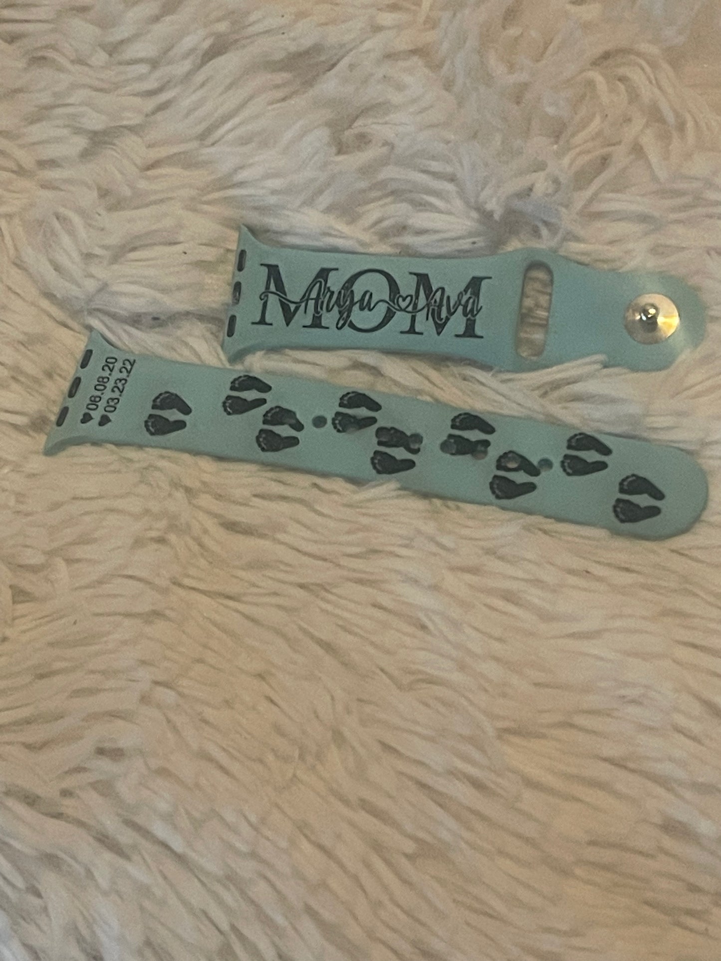 Engraved and Painted Watch Bands