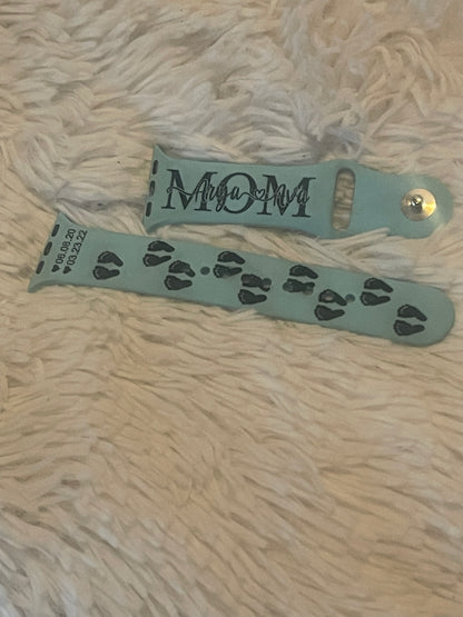 Engraved and Painted Watch Bands