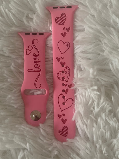 Engraved and Painted Watch Bands