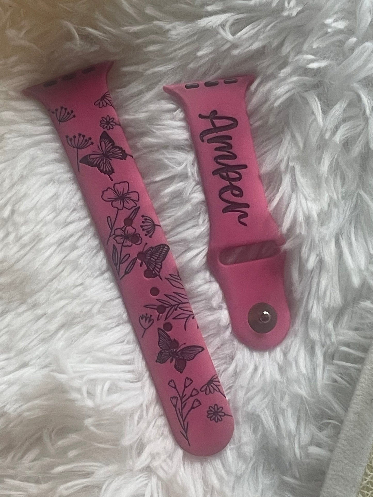 Engraved and Painted Watch Bands
